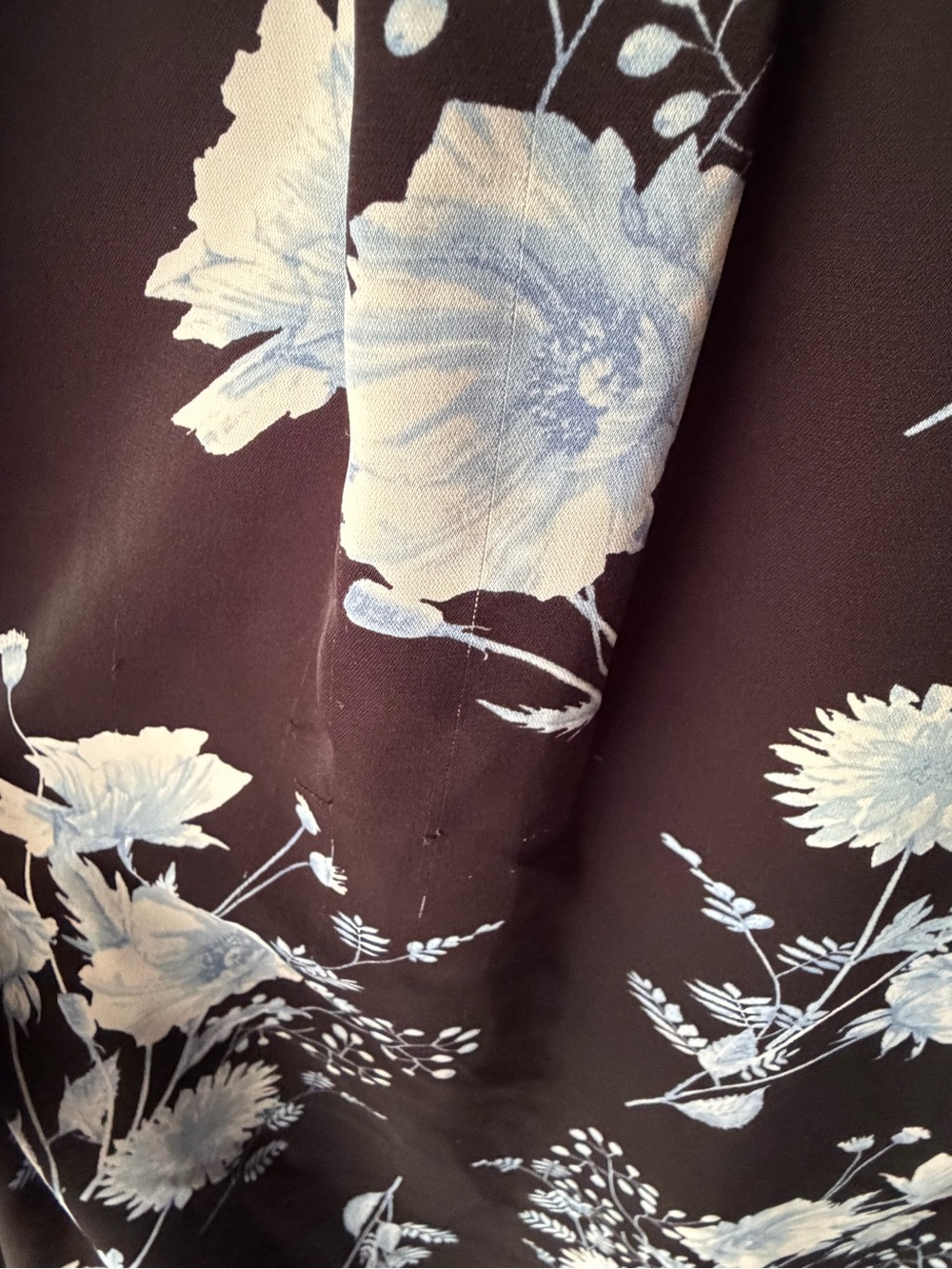 torrid Black Top with Light Blue Floral Print - Picture 3 of 4